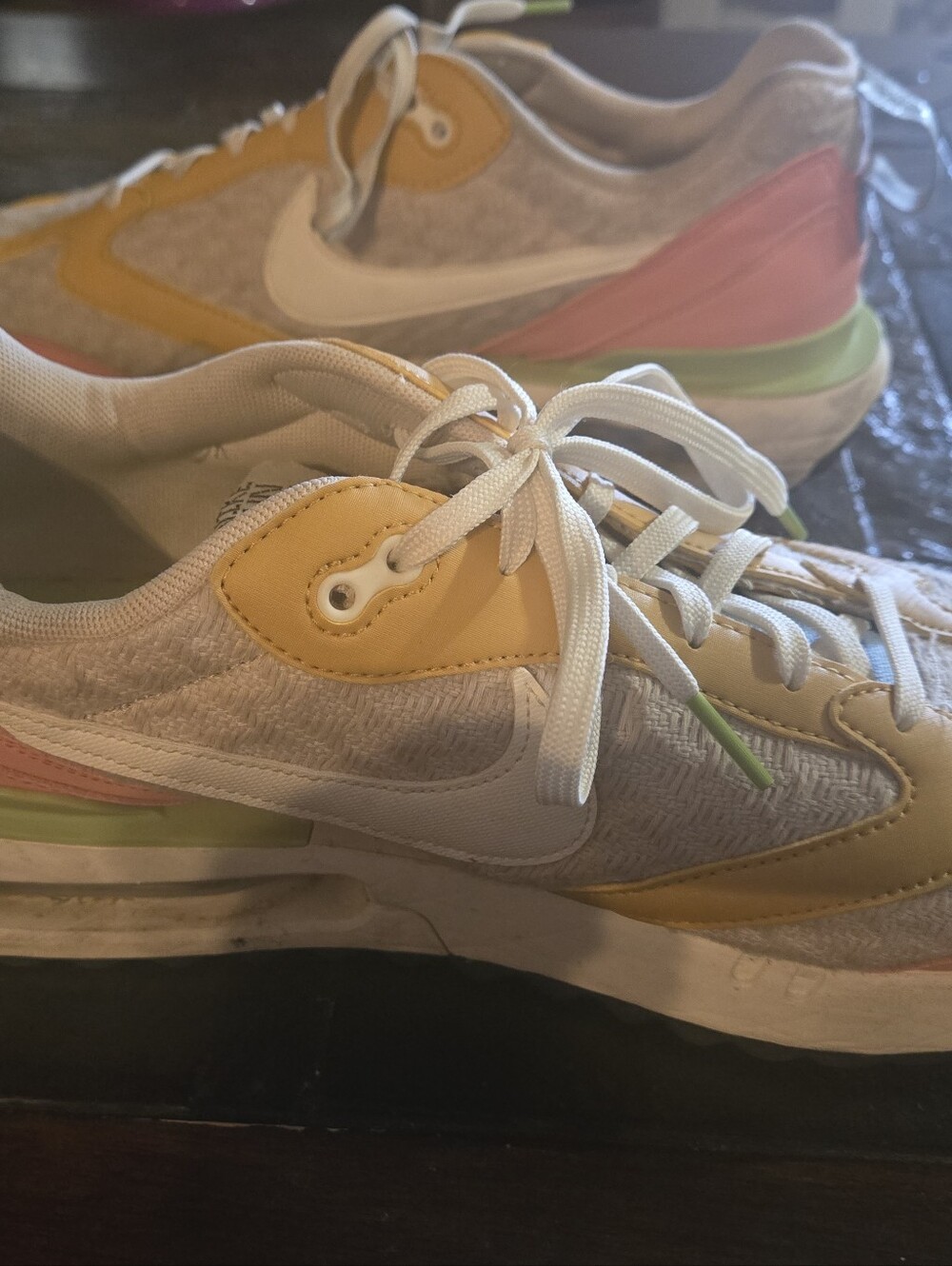 Nike Women's Multicolor Sneakers - White, Yellow, Pink, Green - Picture 13 of 14